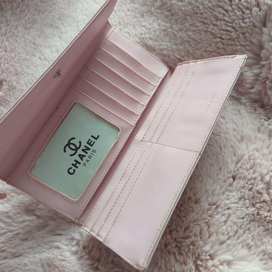 CHANEL ピンク 長財布 キャンバス ノベルティ - メルカリ