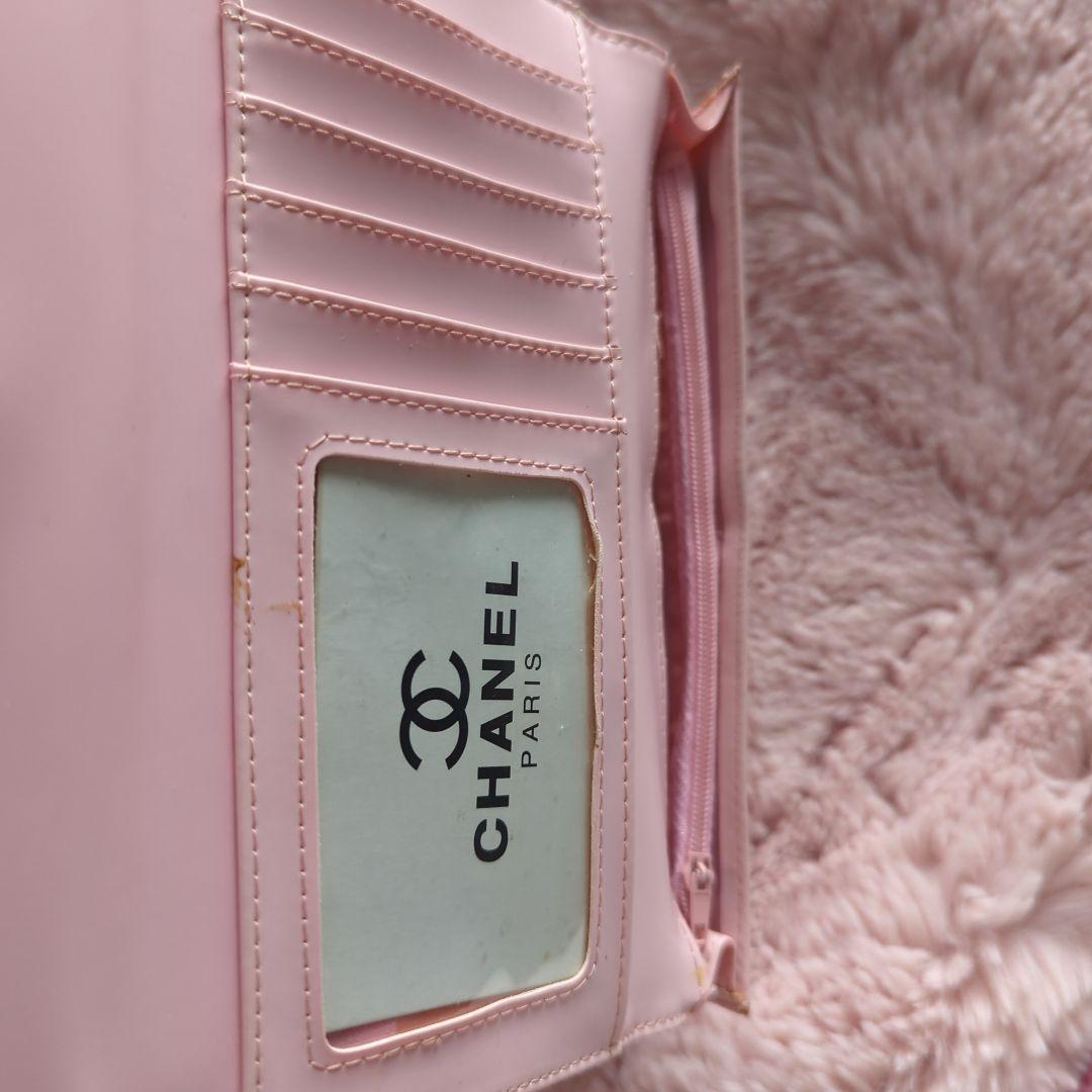 CHANEL ピンク 長財布 キャンバス ノベルティ - メルカリ