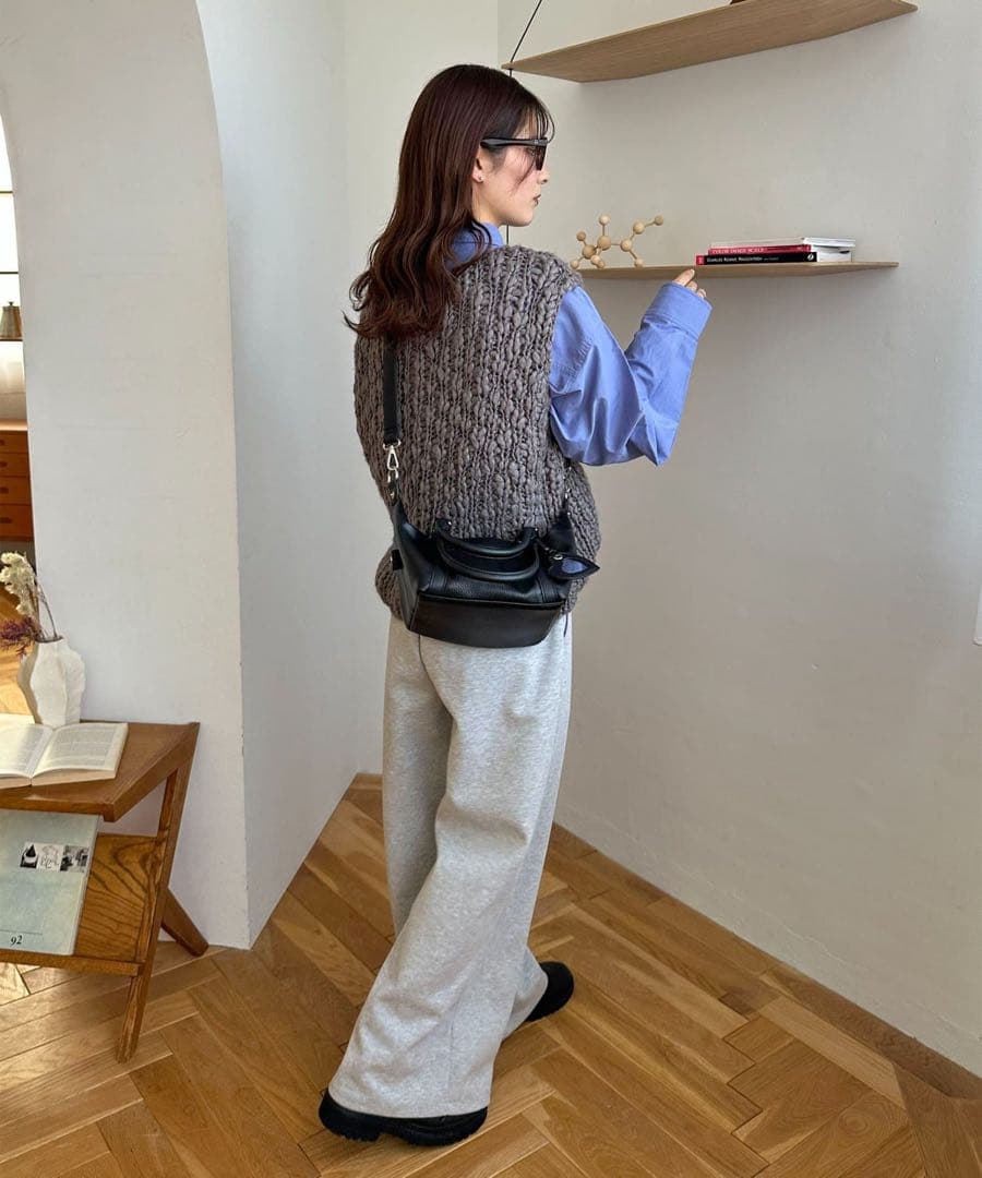 新品 DISCOAT ディスコート ミラーチャーム付ソフトミニボストンバッグ