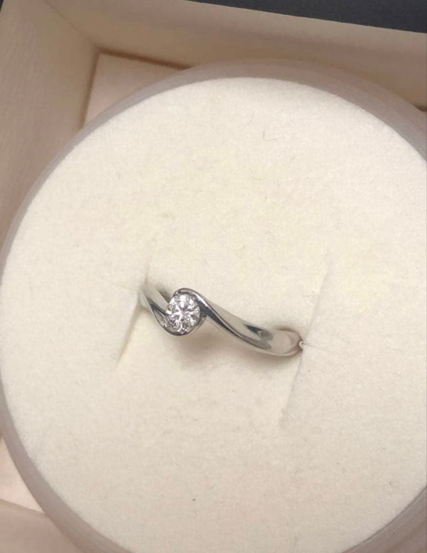 4℃ ヨンドシー　一粒ダイヤ 0.17ct Pt950 ダイヤモンドリング9号