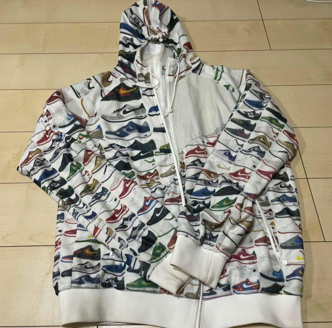 専用名作超激レアNIKE モノグラムスニーカー柄 パーカー XL 超激レア足数限定スニーカー！！ | カインドオル（kindal）梅田クロス