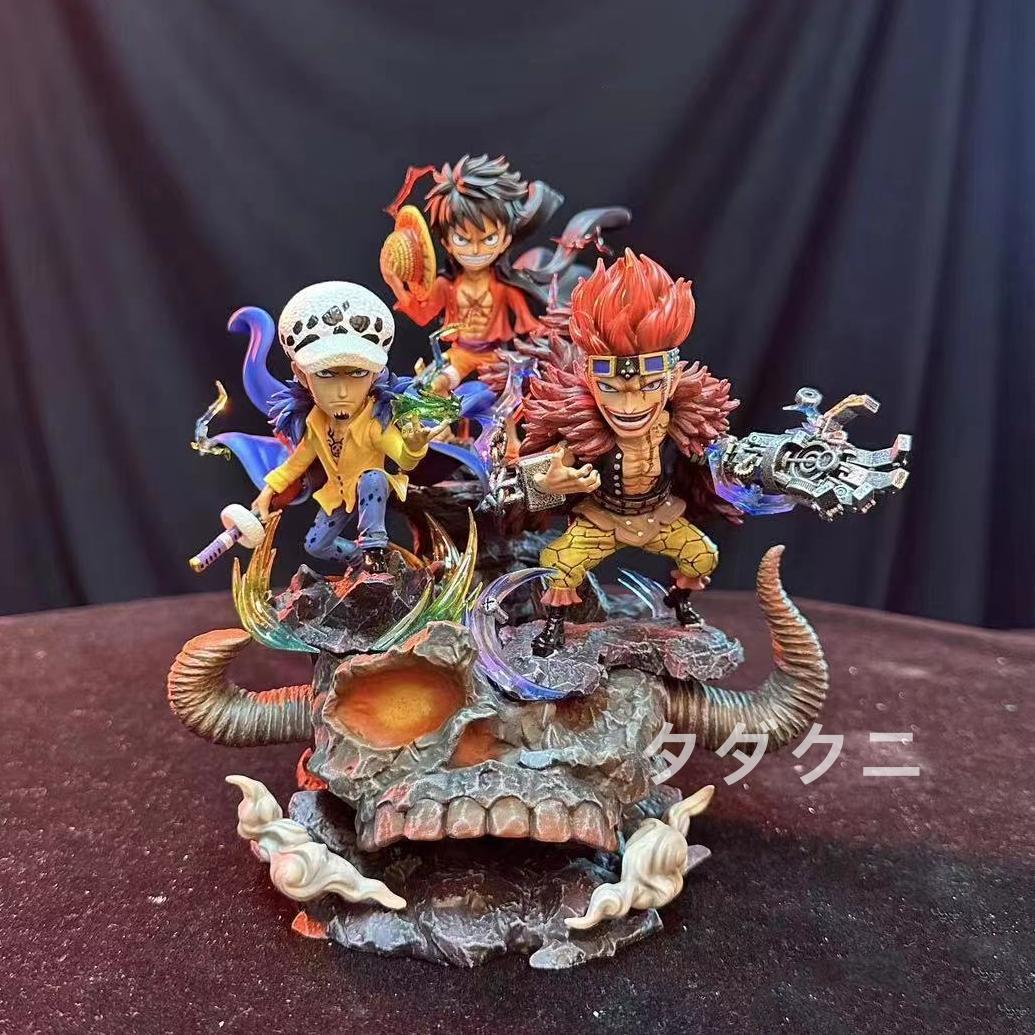 ワンピース 3船長 ルフィ キッド ロー フィギュア ガレージキット