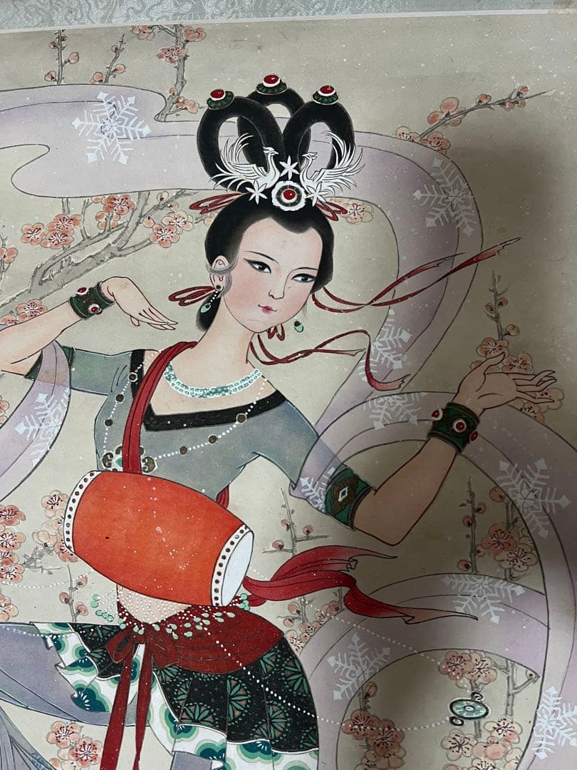 まくり 中国画 馬毅［天女ノ図］紙本 肉筆！ - メルカリ