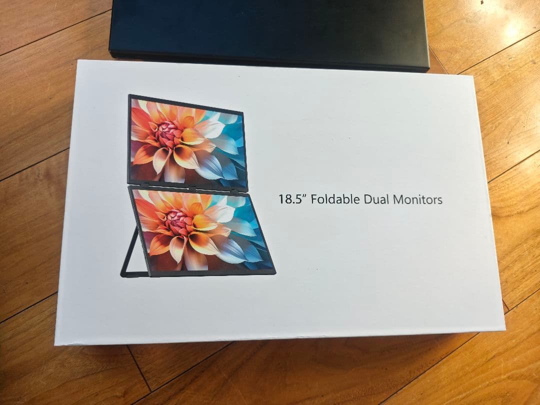 18.5インチ折りたたみデュアルモニター本体 18.5インチ ノートパソコン用デュアルスクリーン折りたたみモニター