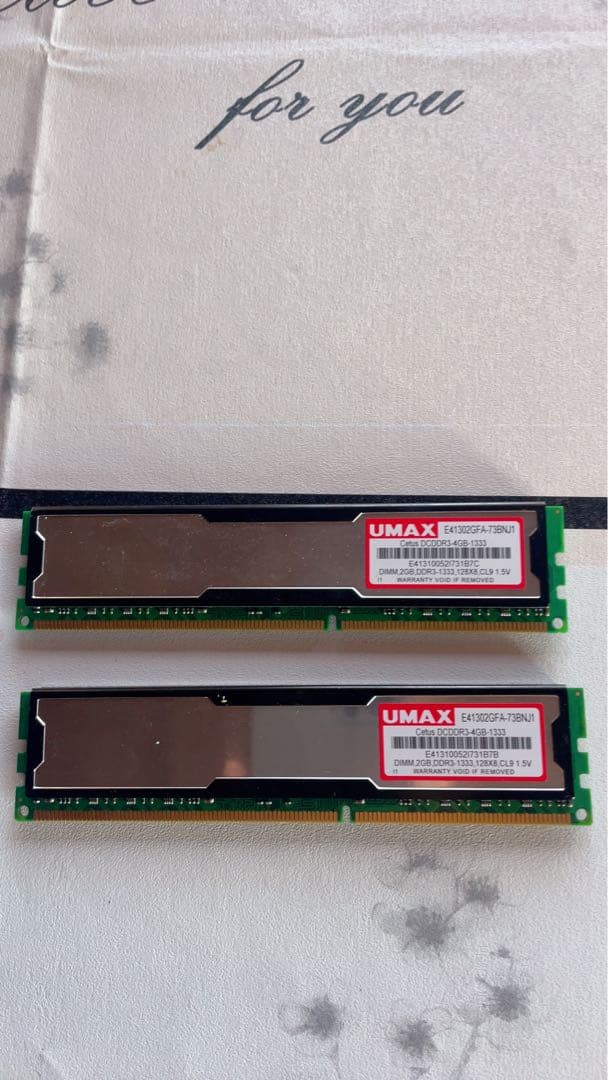UMAX DDR3 メモリ Cems 2枚セット