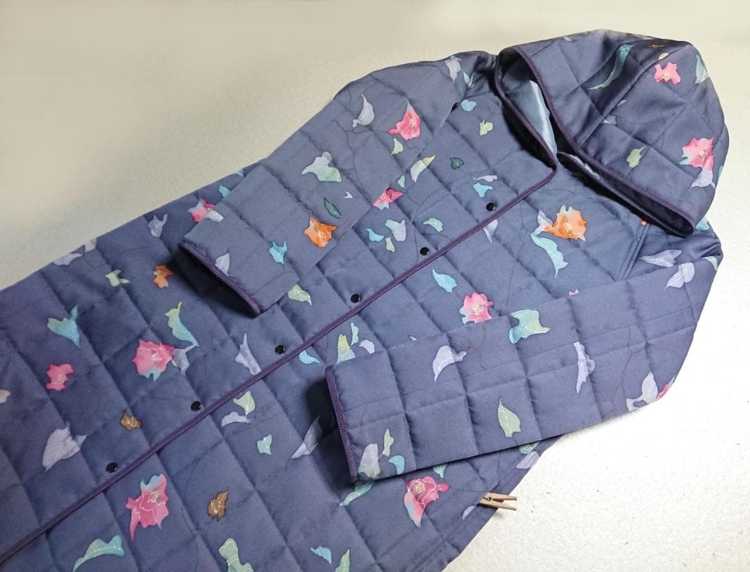 着物リメイク キルティング/ラグランコート【5149】 - メルカリ