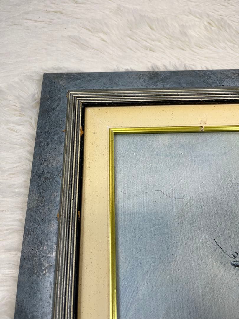 油彩複写画壁掛け 白いバラ 複写版 2021