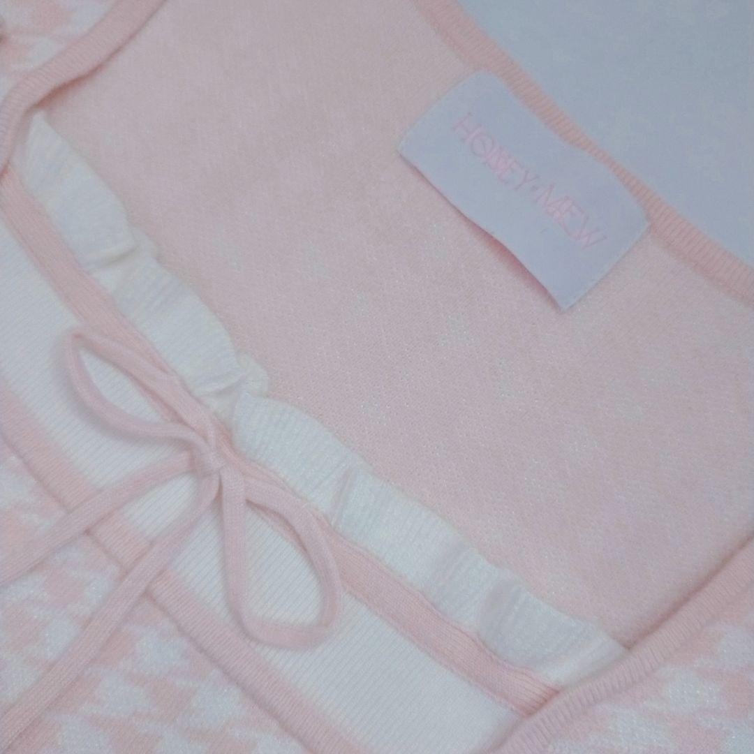 HONEY MEW レースチョーカー付き千鳥柄トップス ハニーミュウ - メルカリ