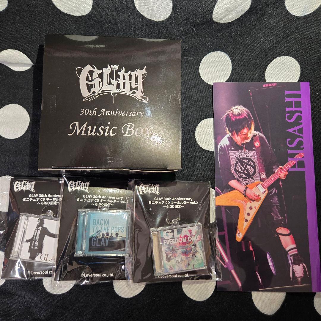 GIGO限定★GLAY 30th　CDキーホルダー　クッション　オルゴール　6点