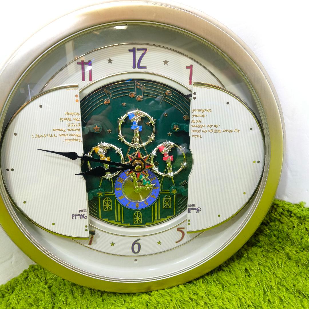 リズム時計 スモールワールド 掛け時計 4MH754 からくり時計 壁掛け