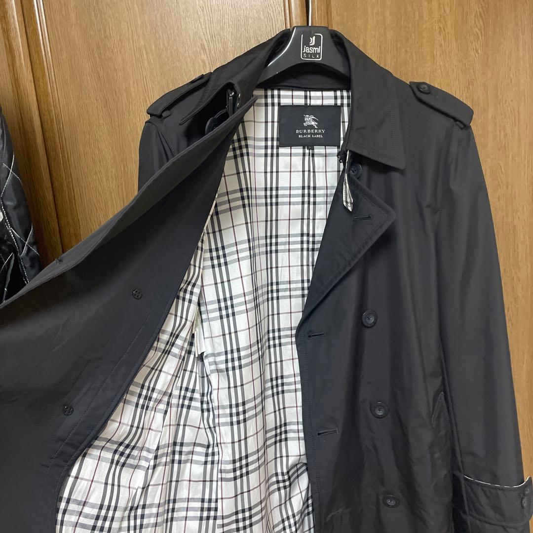 バーバリーブラックレーベル トレンチコート キルティングライナー 黒