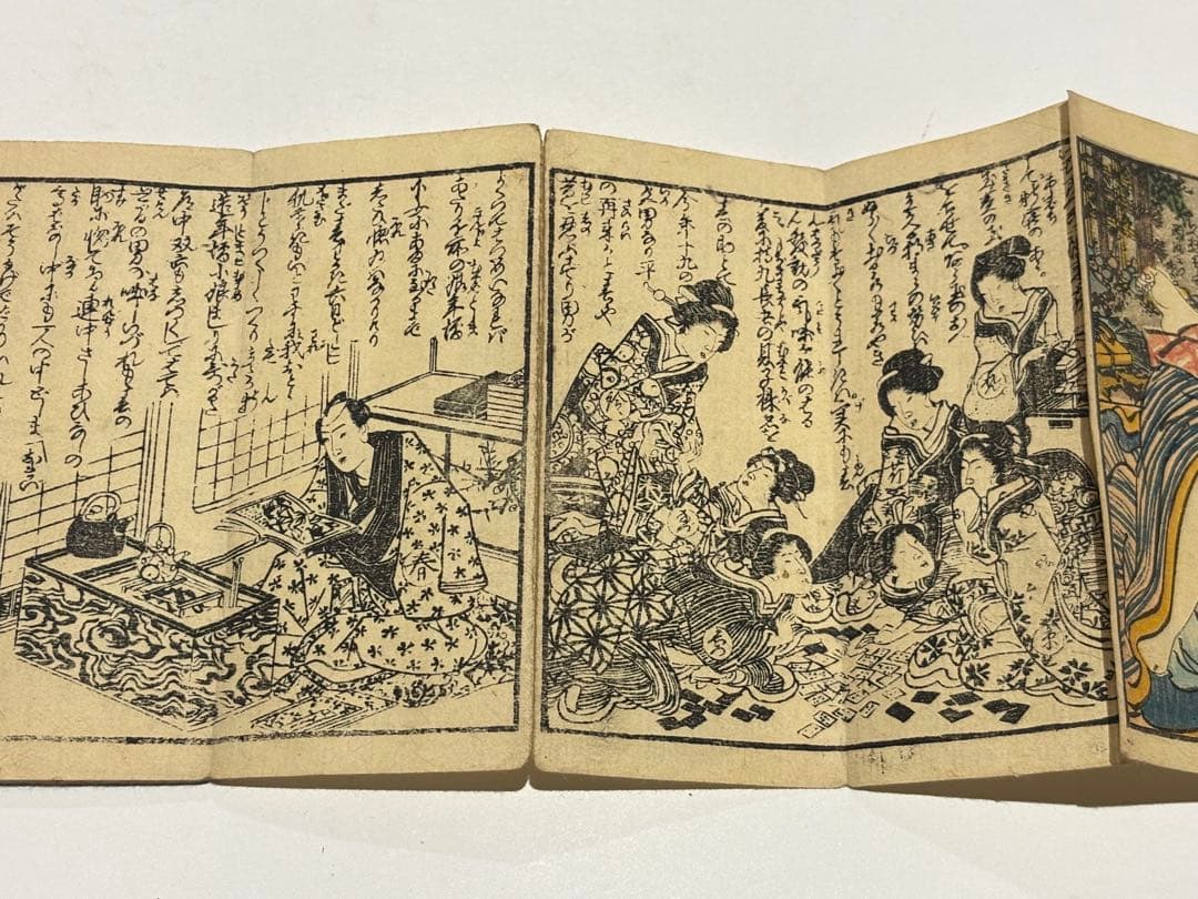春の曙乙女七種」艶本 彩色木版画 1帖|春画 枕絵 わじるし 和本 江戸
