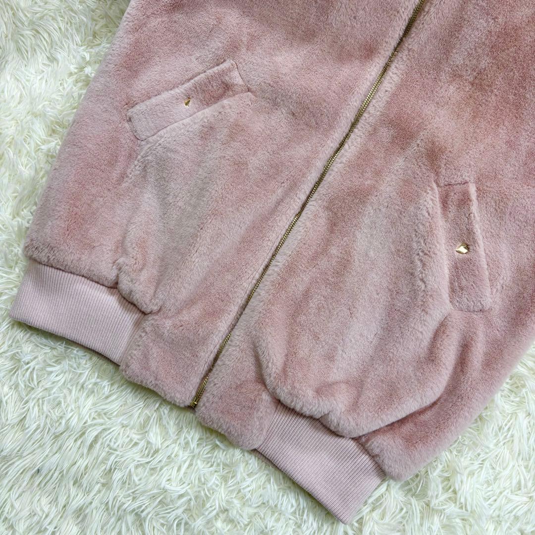 LIZLISA リズリサ うさみみフードファーブルゾン コート ピンク - メルカリ