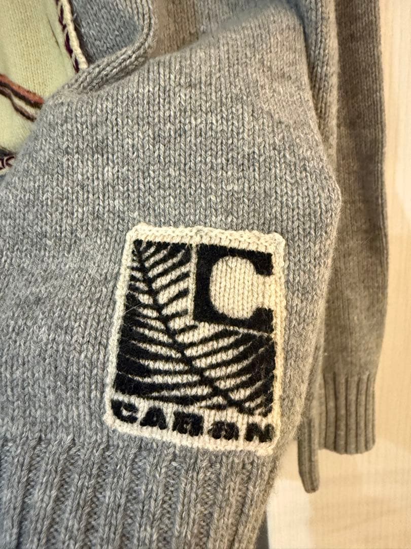 CABaN ウールカシミヤ アートフレーム クルーネック プルオーバー