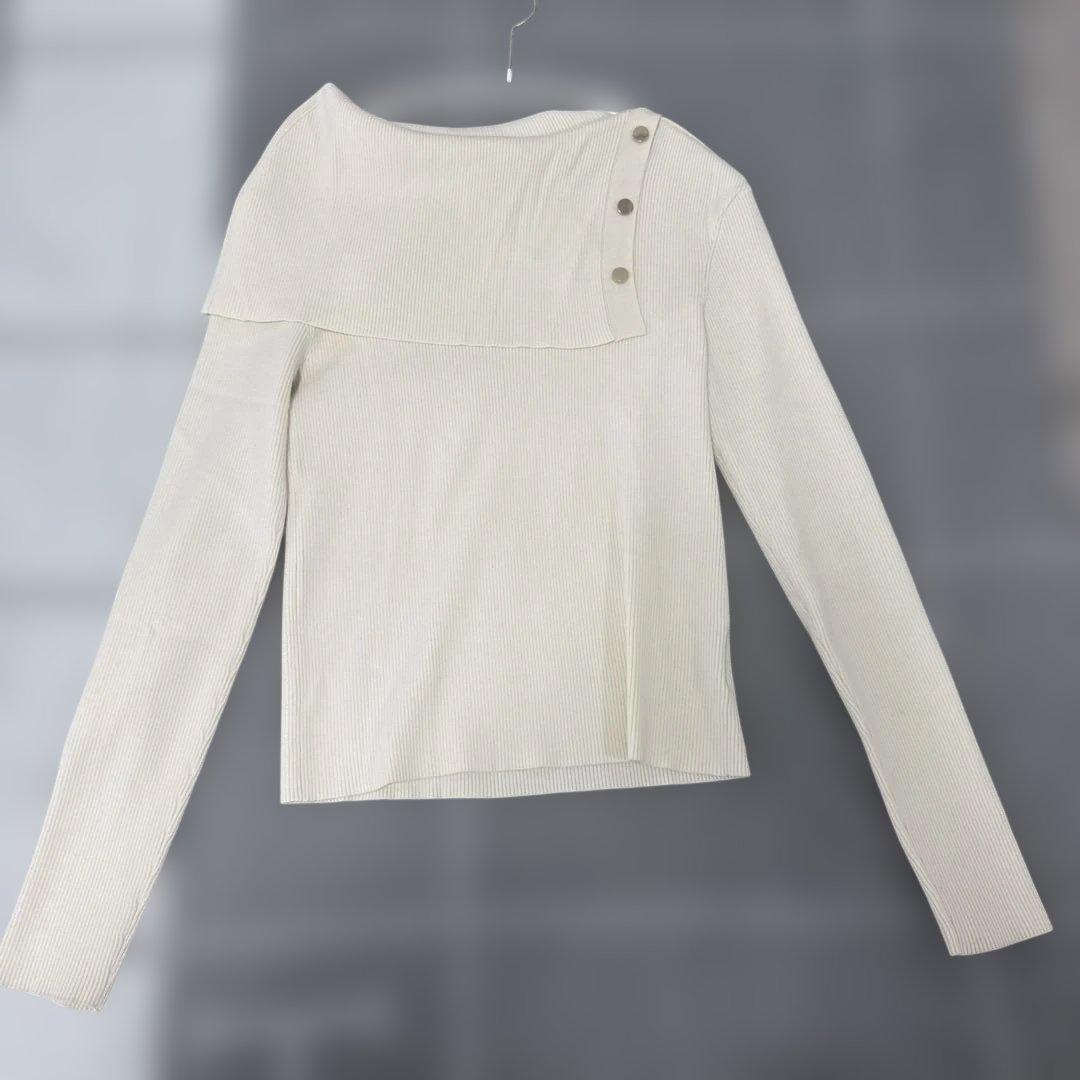 NOBLE ショルダーボタンタイトリブニット　ニット ショルダーボタンタイトリブニット（ニット／セーター）｜NOBLE