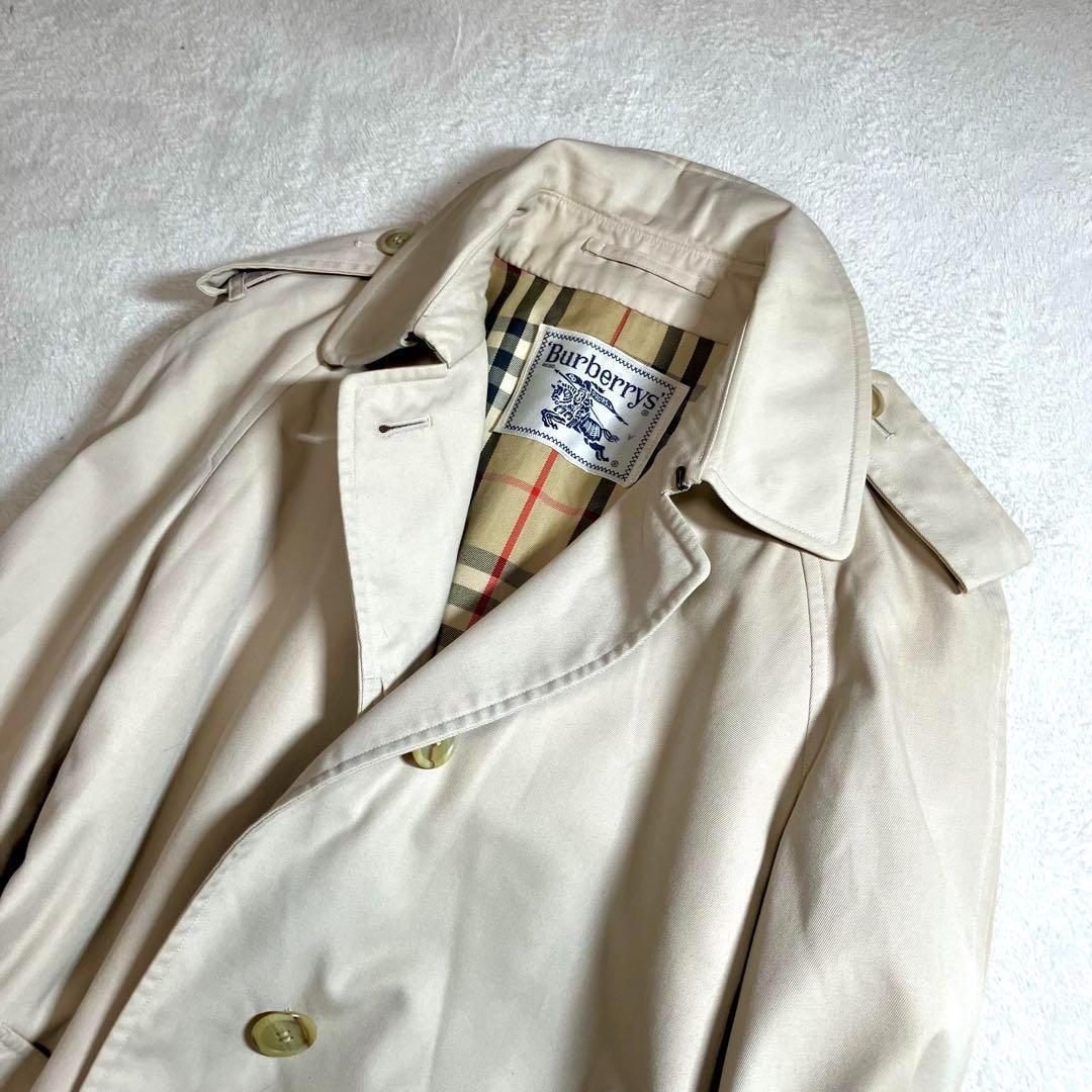 バーバリー トレンチコート 裏ノバチェック ベルト付 白タグ ミドル丈