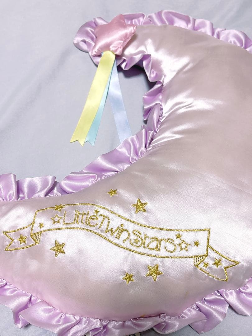 サンリオ　キキララ　お月様　クッション　ラベンダー　パステルカラー