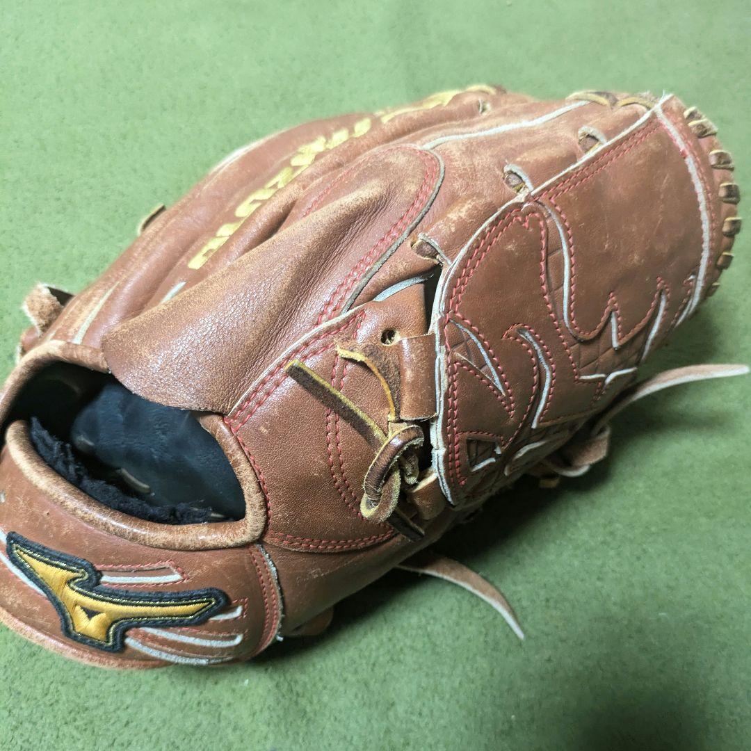 Mizuno 軟式グローブ 投手用 茶色 使用感あり - メルカリ