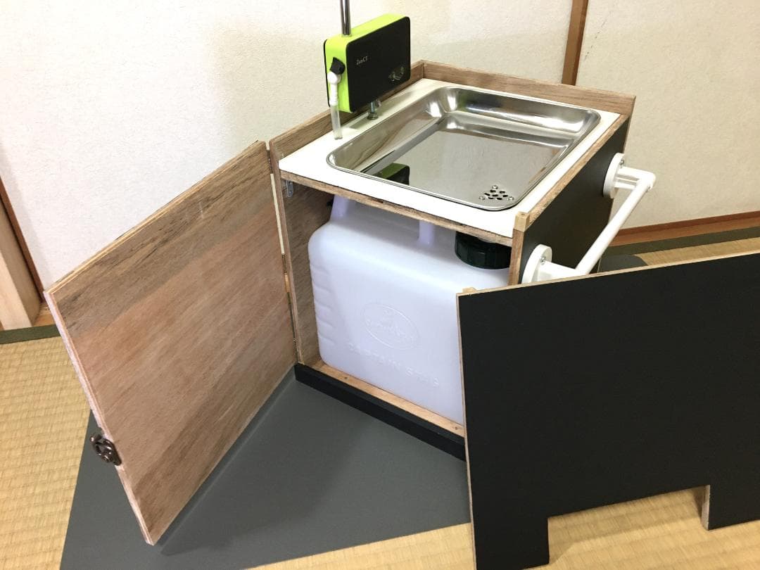 車中泊用シンク、ギャレー容量5L（ウォーターポンプは付属しません