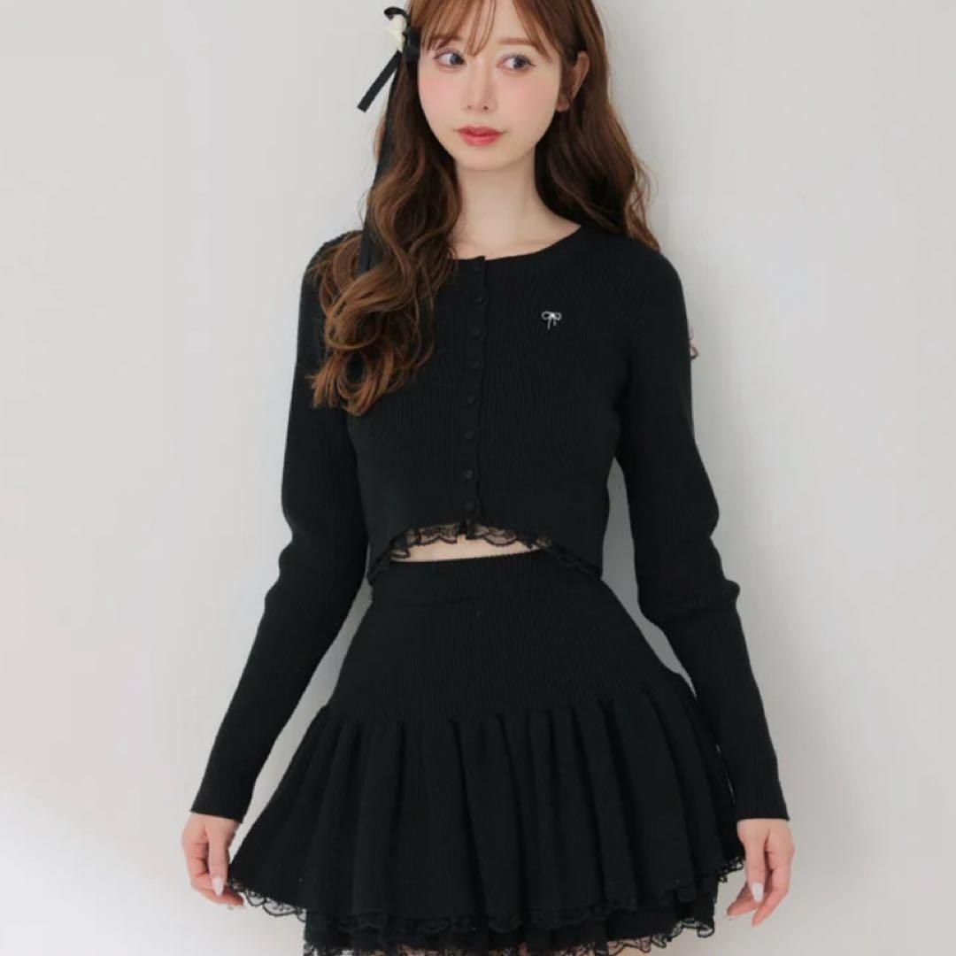 M me eme Back ribbon rib knit tops - メルカリ