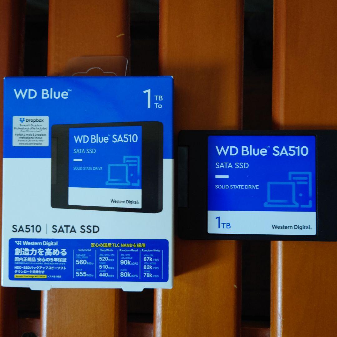 外付けハードディスク・ドライブ WD Blue SA510 1TB SATA SSD WD Blue SA510 1TB SSD 3D NAND SATA III 6Gb/s 2.5