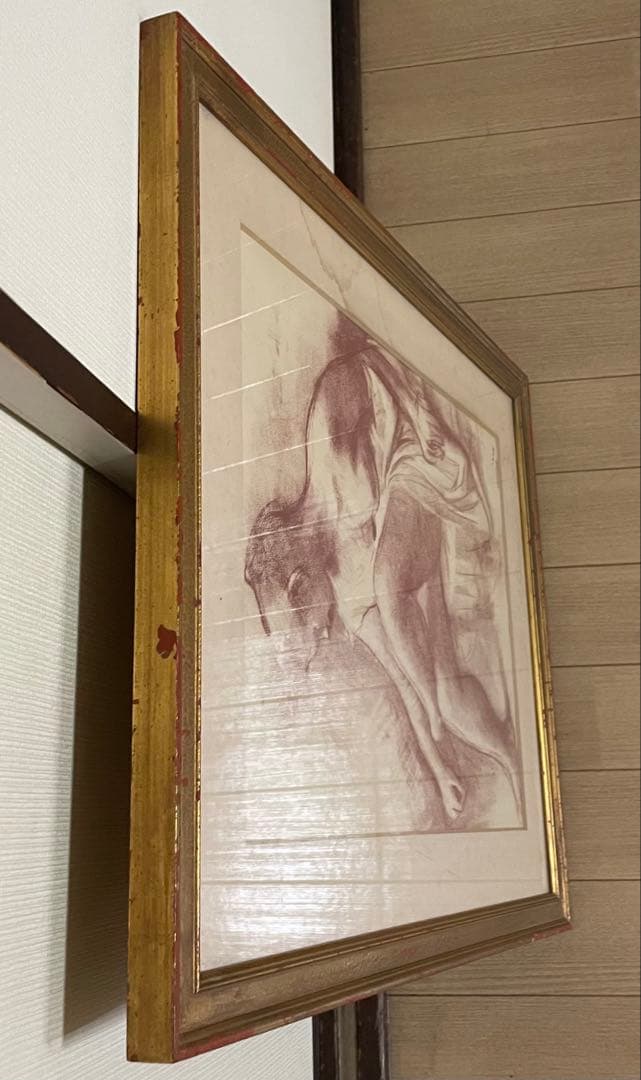 小磯良平　外国夫人　肉筆サインだと思います　8号