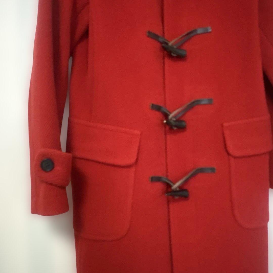 アンタイトル・イタリア製ヘリンボーン生地のステキな赤のダッフル