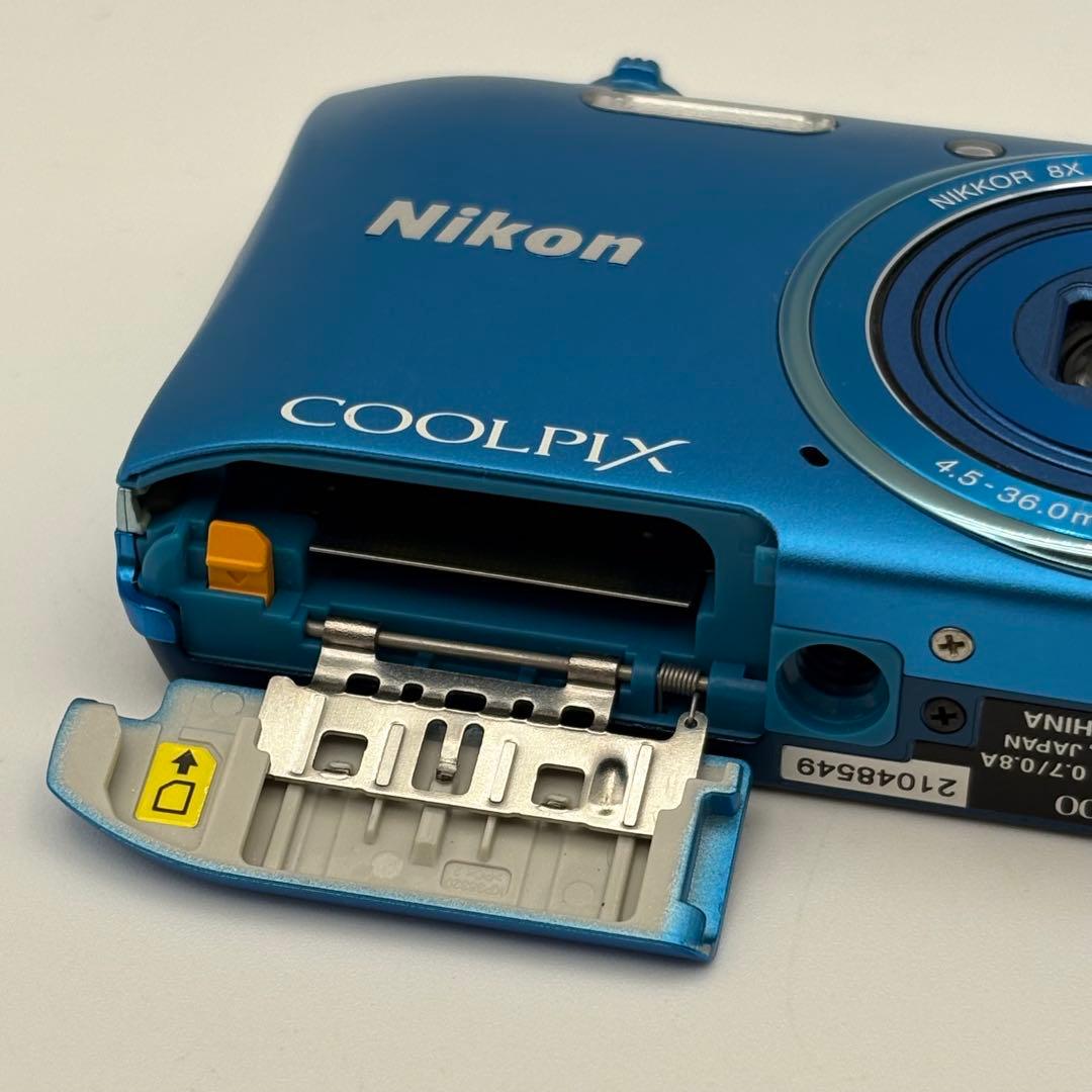 Nikon ニコン COOLPIX S3600 コンデジ ブルー 動作品 訳あり - メルカリ