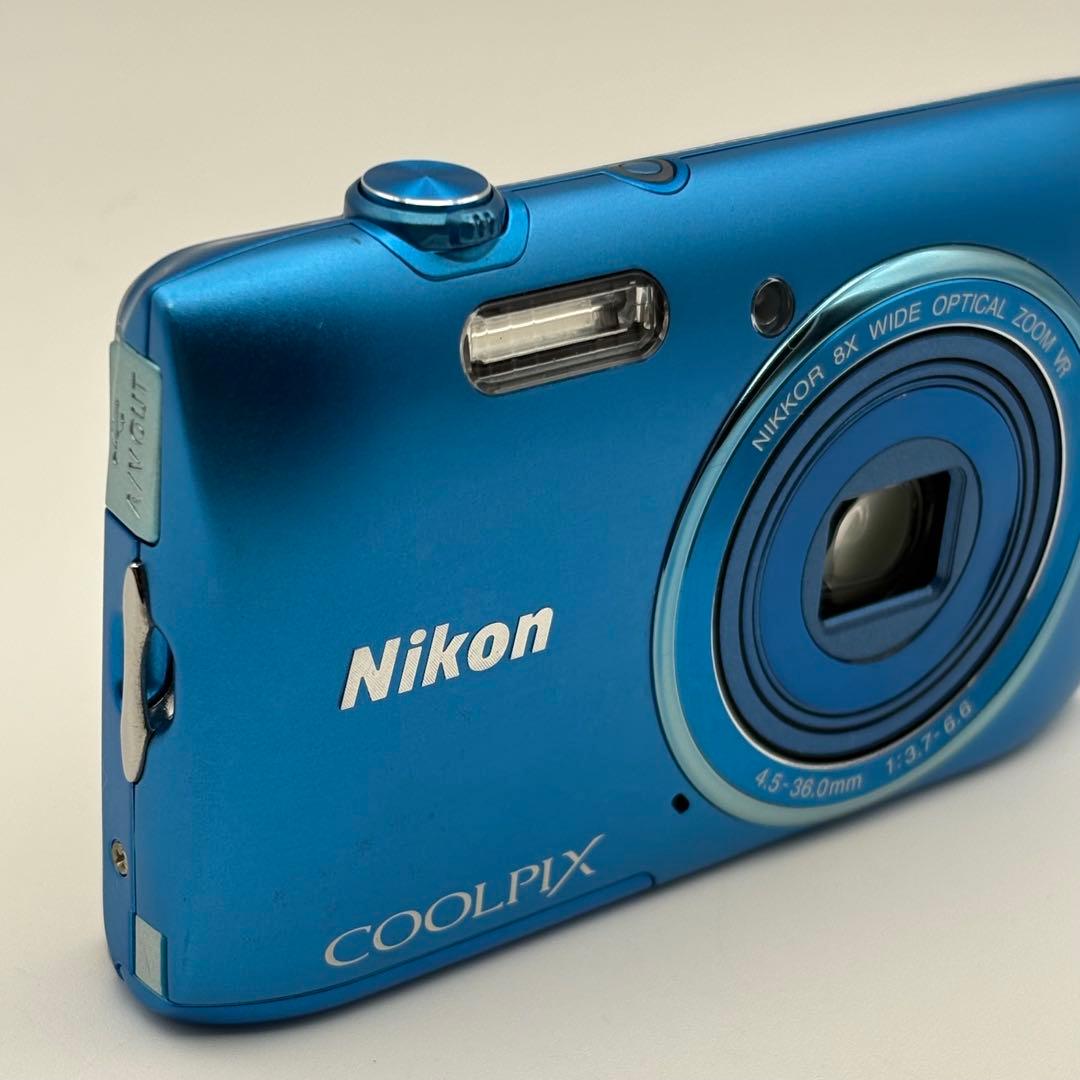 Nikon ニコン COOLPIX S3600 コンデジ ブルー 動作品 訳あり - メルカリ