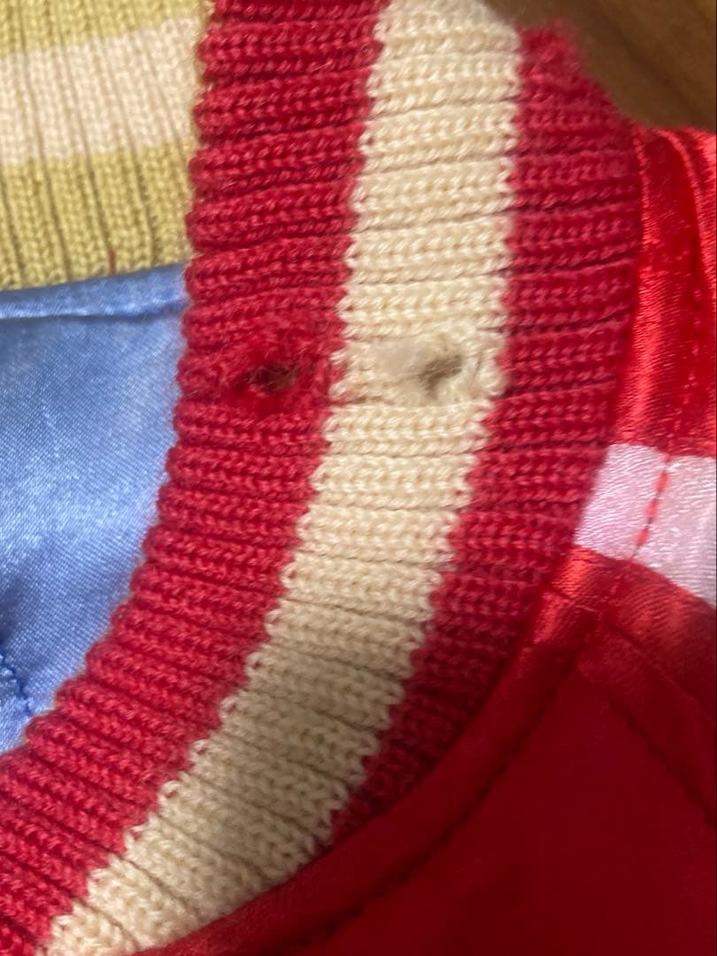 90sヒューストン飛有棲屯タグ リバーシブルスカジャン 経年変化