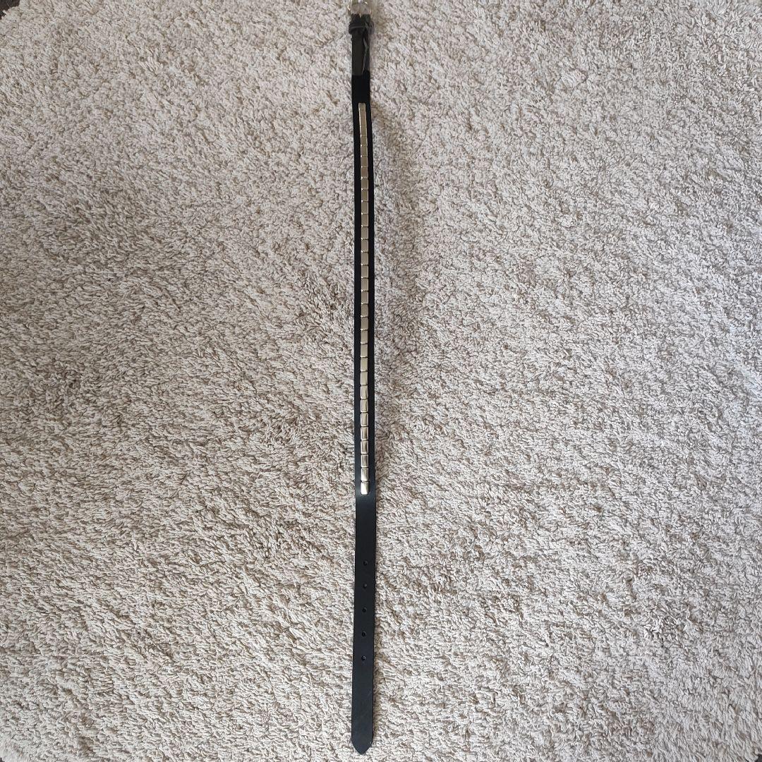 新品未使用]DECIレザースタッズベルト黒Sメタルパーツ付YUYA OFUJI