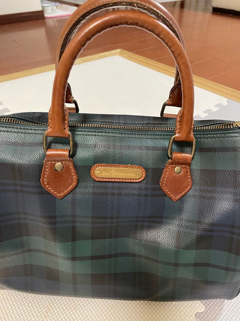 Polo Ralph Lauren チェック柄 ボストンバッグたまさん専用 Polo Ralph Lauren チェック柄ボストンバッグ 大容量 - メルカリ