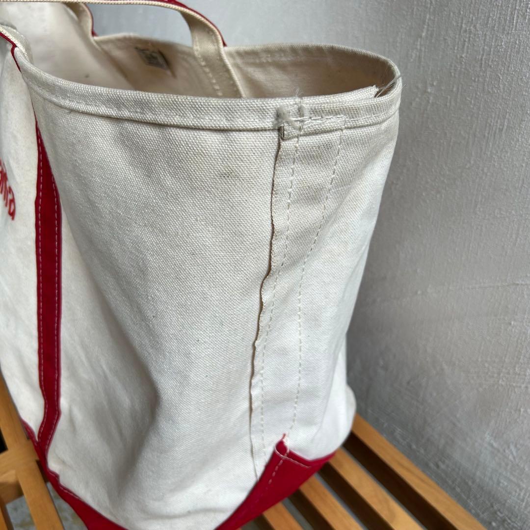 80S 2色タグ L.L.Bean ロングハンドル トートバッグ 赤 XL