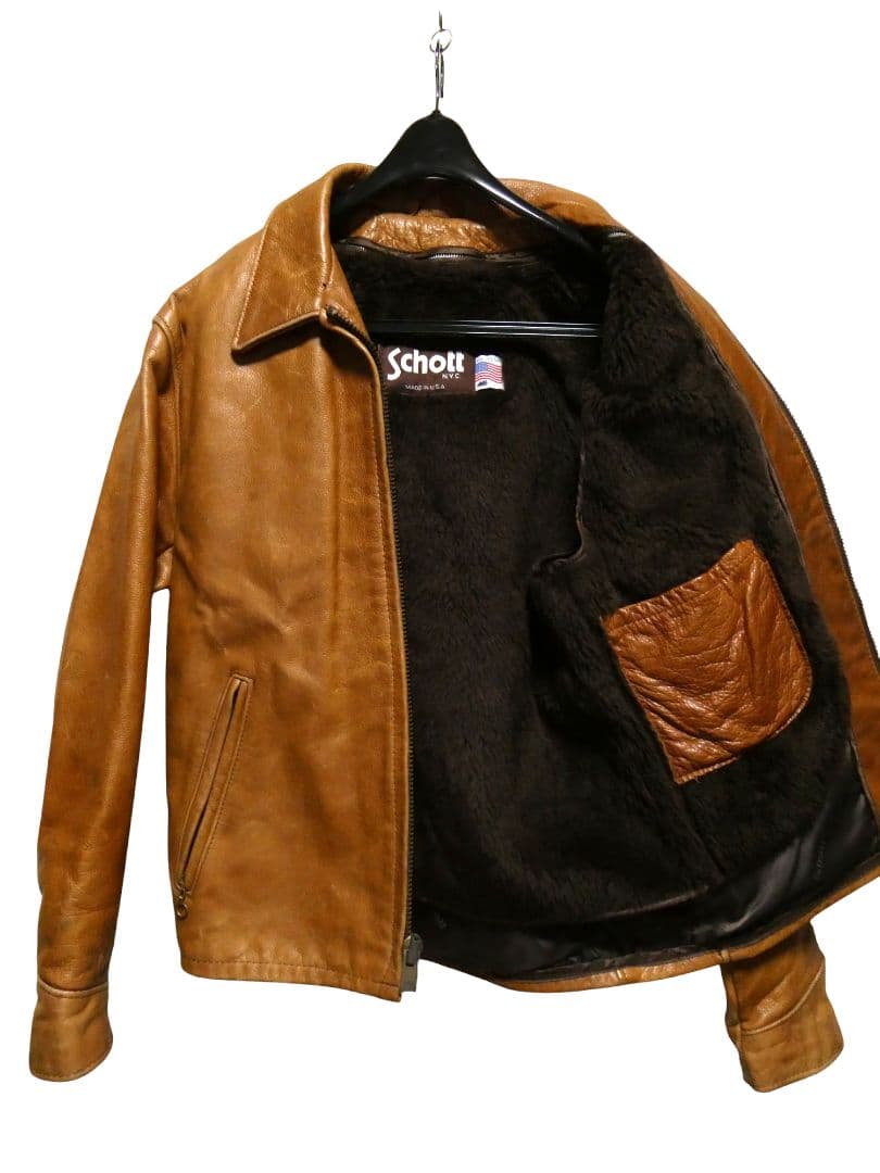 ライナー付き完品！ビッグサイズ40！schottトラッカージャケットAT101