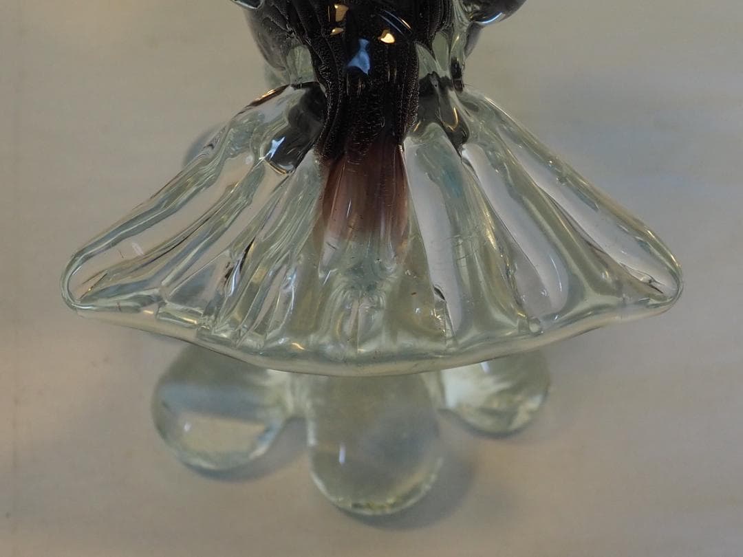 ガラスの鳥　鷲　鷹　置物　オブジェ　-KA