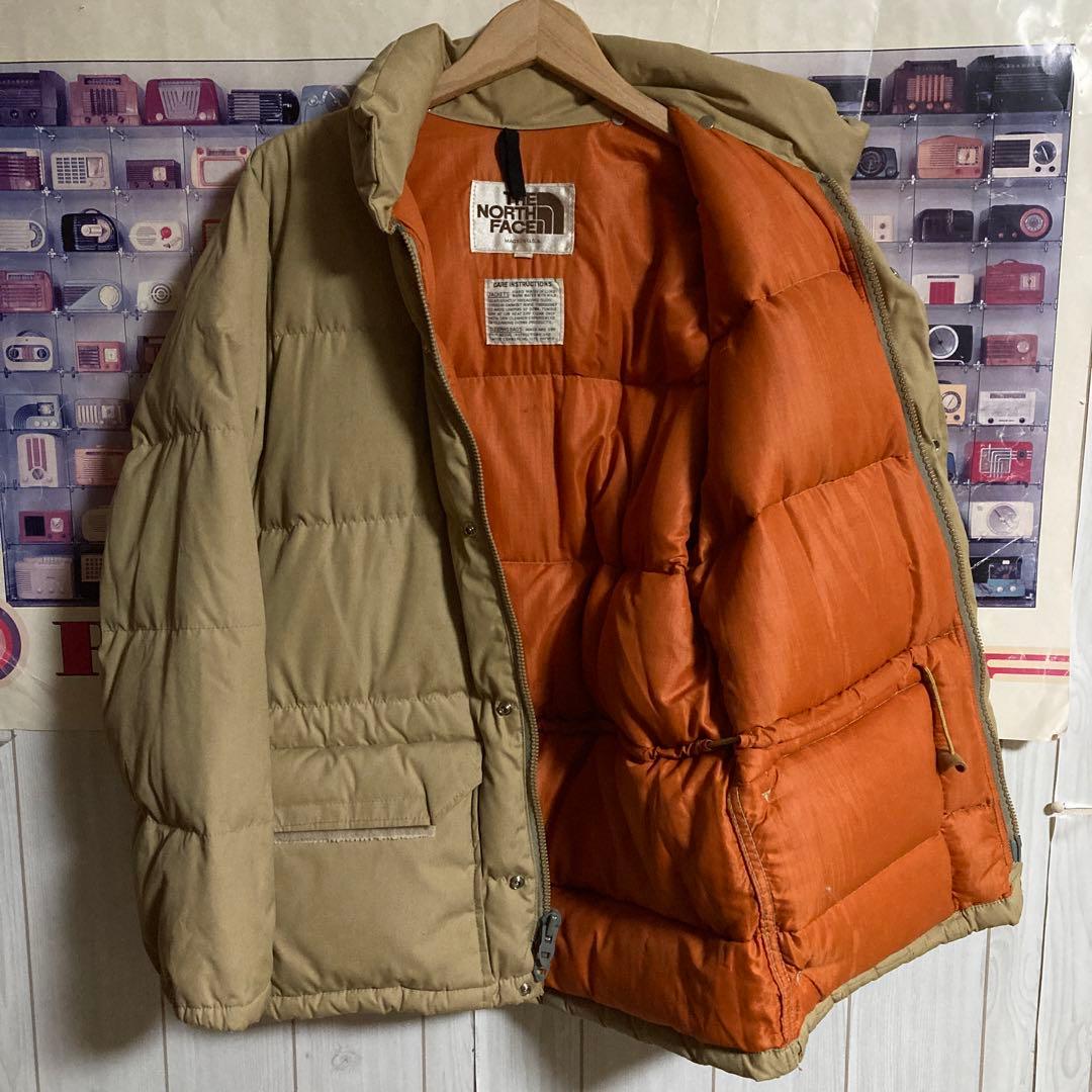 希少80s茶タグUSA製ノースフェイスダウンジャケットnuptseヴィンテージ