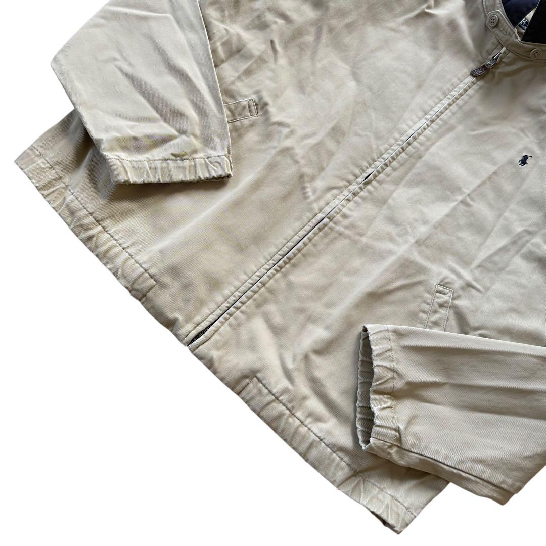 90s ラルフローレン スイングトップ ブルゾン ポニー刺繍 ベージュ