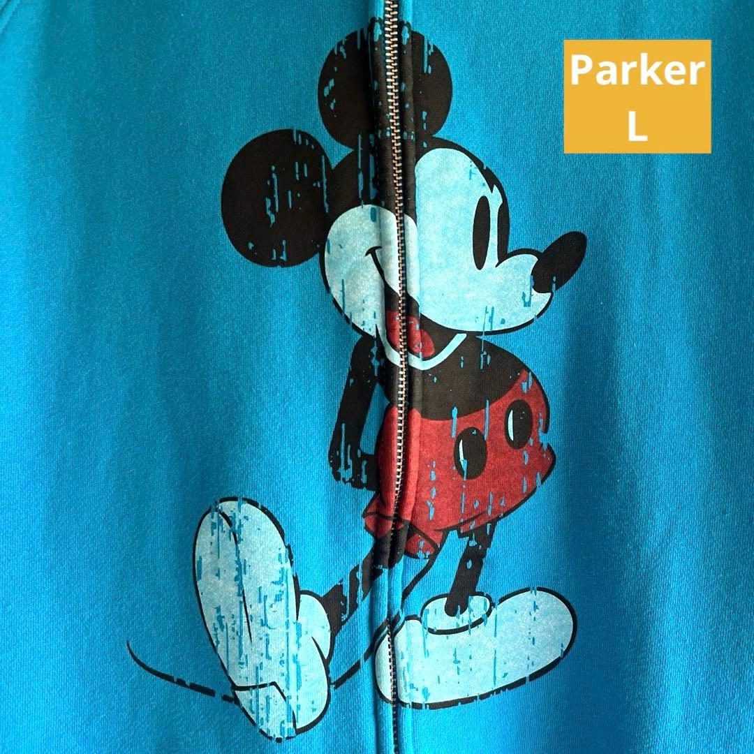 6063◇東京ディズニーリゾート ミッキーパーカー青耳つきフード