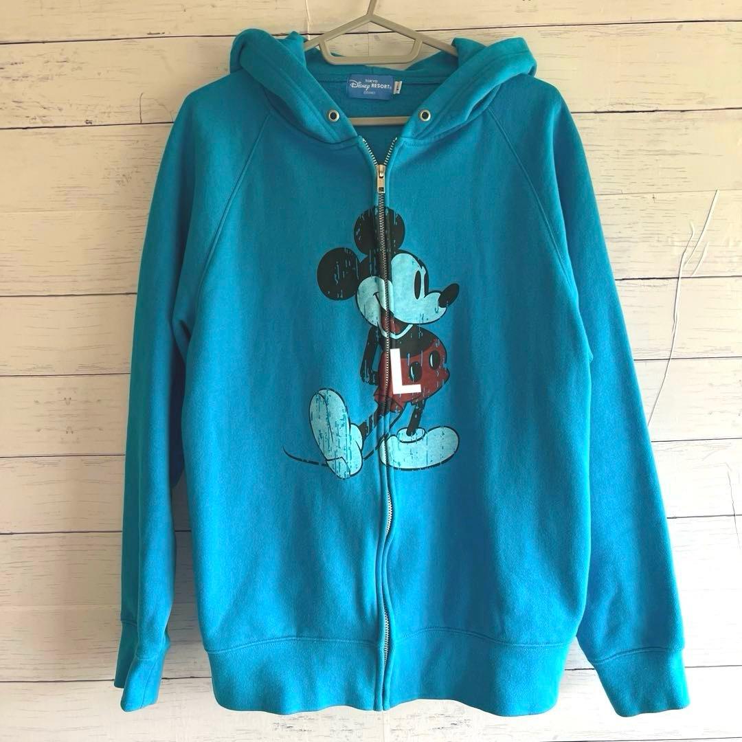 6063◇東京ディズニーリゾート ミッキーパーカー青耳つきフード