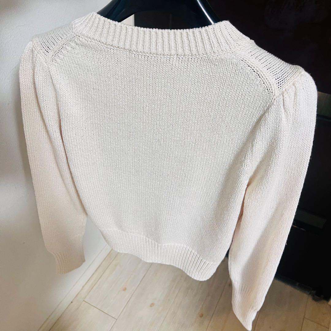 新品☆ANAYI ブライトリリヤーンクルーネック カーディガン/セオリー