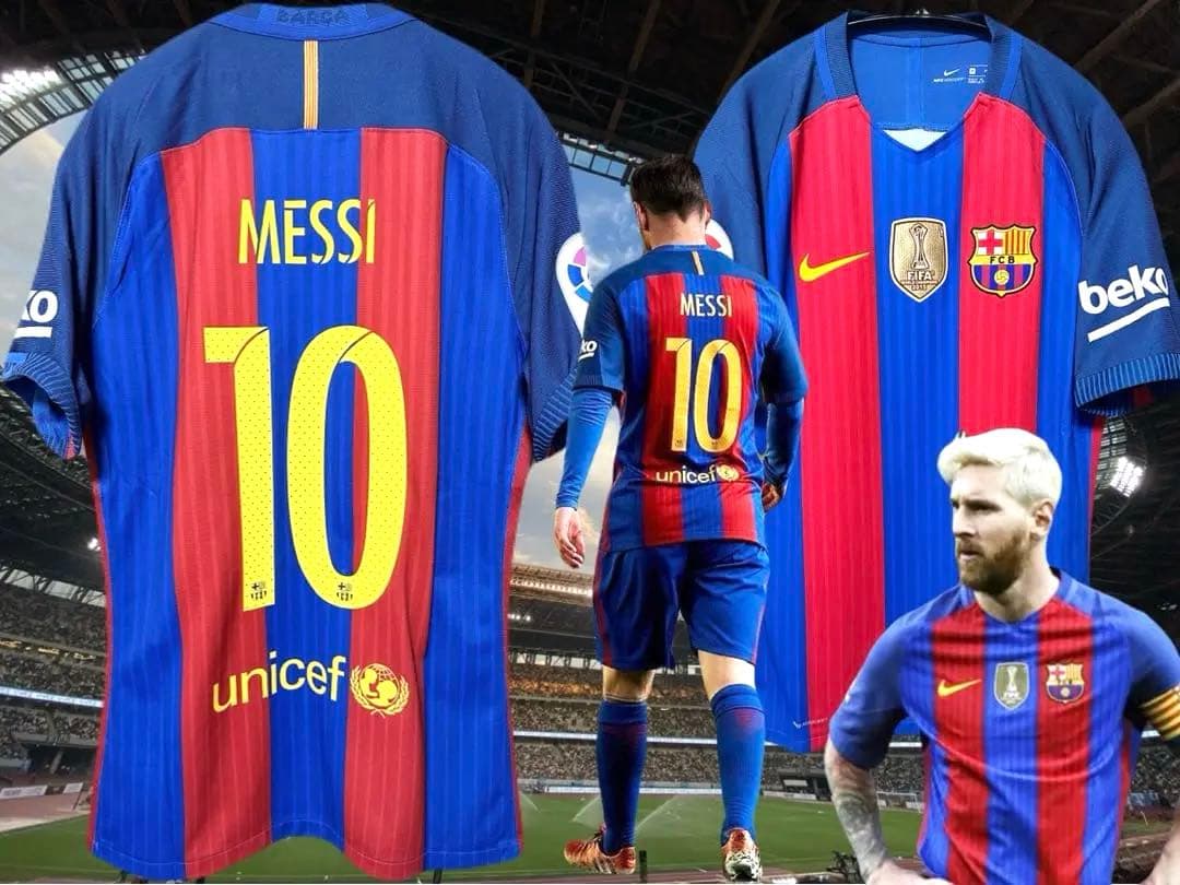 メッシ#10】MESSI バルセロナ 選手支給 ユニフォーム 16/17 M - メルカリ