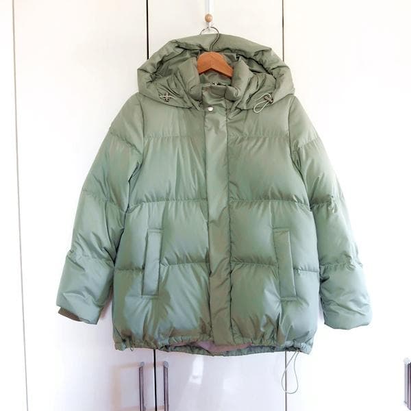 SLOBE IENA□ 2WAY ショートフードダウンジャケット□グリーン□36