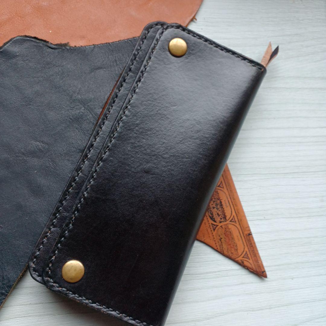 姫路レザー トラッカーウォレット ロング 茶芯 ハンドメイドの通販はau