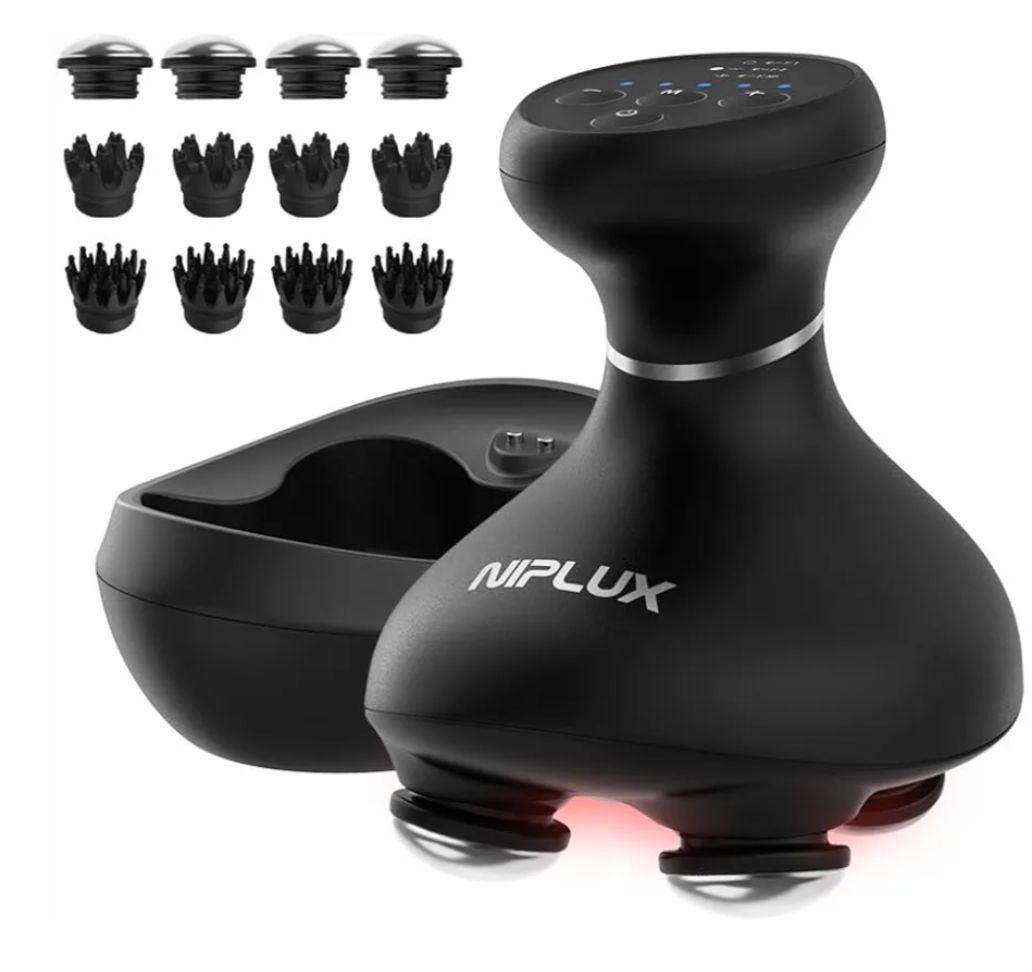 NIPLUX EMS ヘッドスパ 電動頭皮ブラシ　新品未使用 Amazon | 【九州大学博士監修】NIPLUX EMS ヘッドスパ 電動頭皮ブラシ