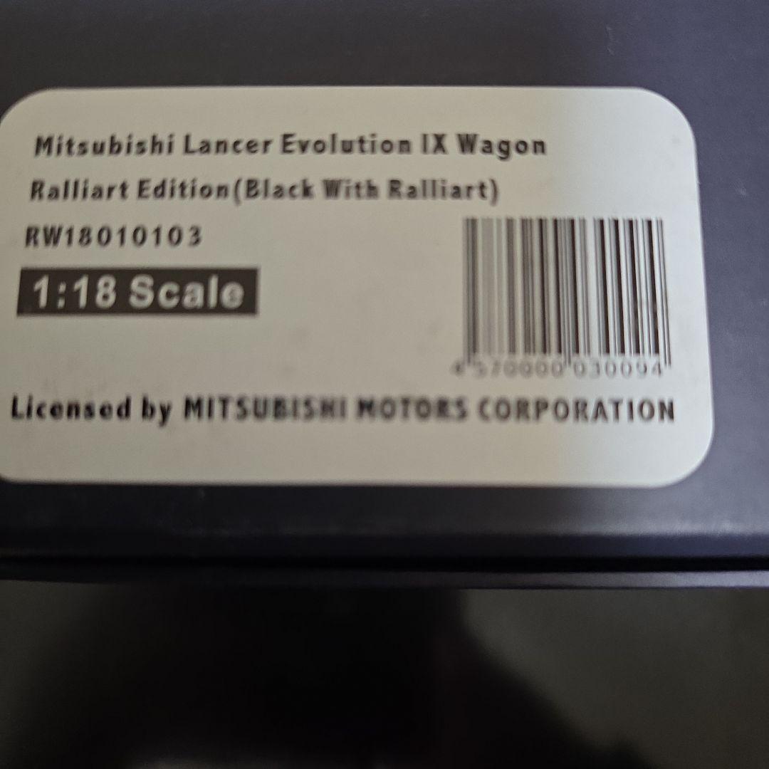 1/18 ランサーエボリューション9ブラックミニカーレジンモデルリアル