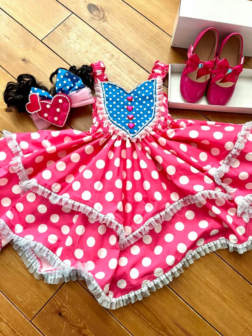 ディズニーパルパルーザ　ミニーファンダーランドコスチューム一色　サイズ120程度 ディズニーパルパルーザ ミニーファンダーランドコスチューム一色