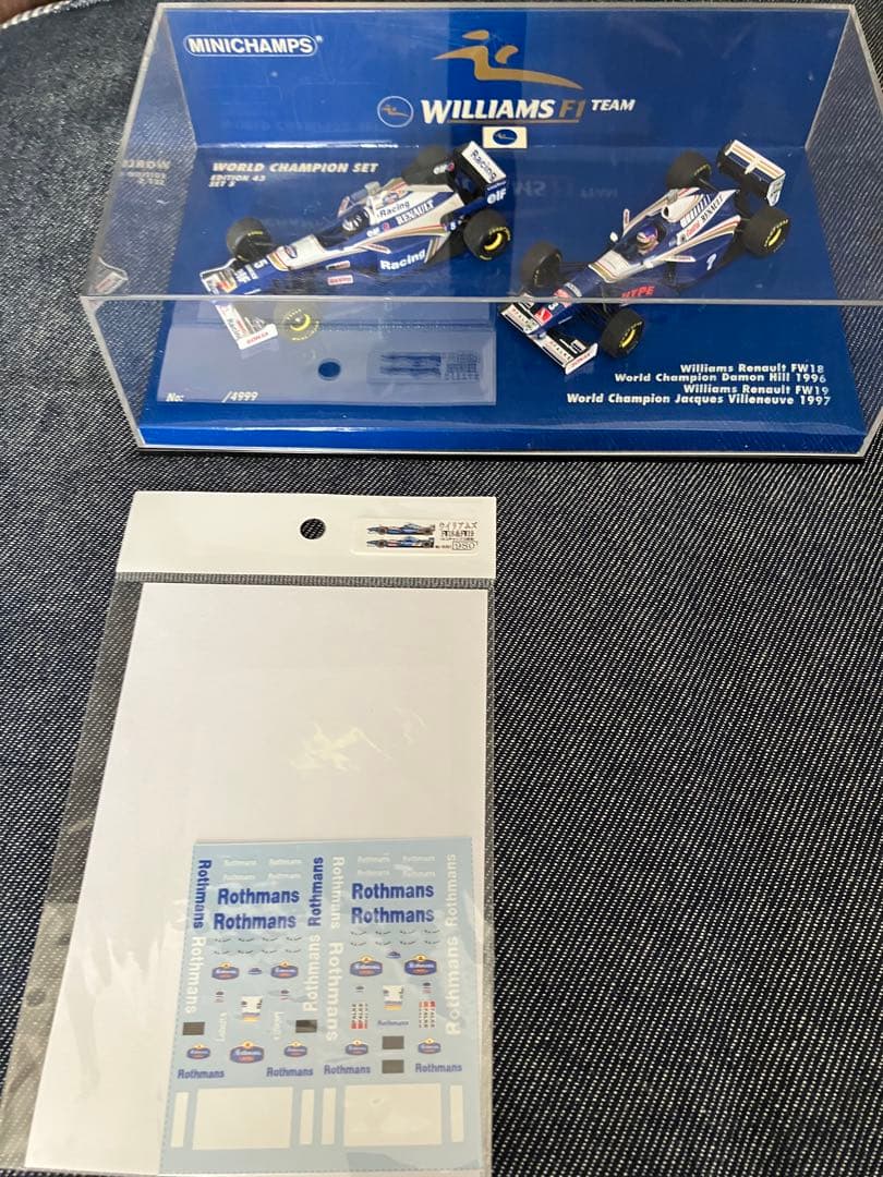 ミニチャンプスF1 1/43 WILLIAMS FW18、FW19 デカール付