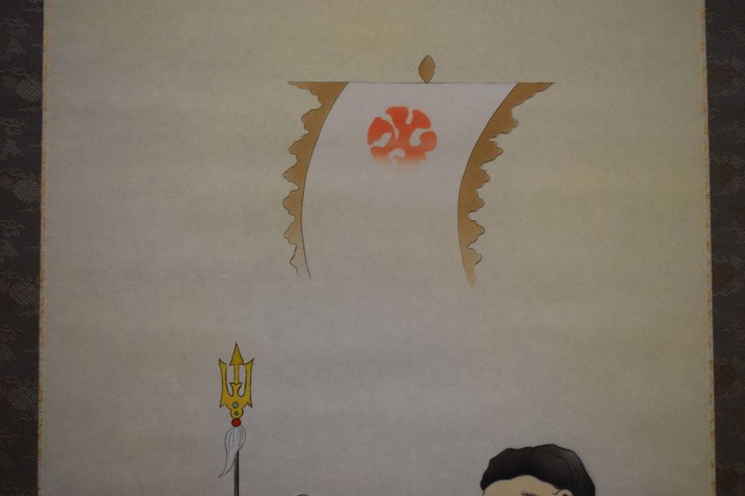 複製/恵雀/七福人図/工芸/布袋屋掛軸HF-514