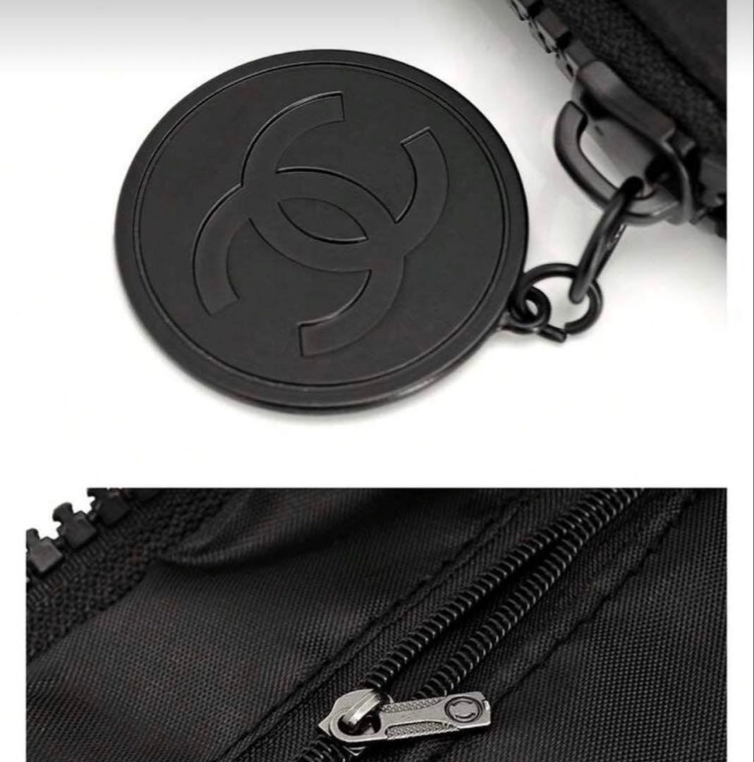 CHANEL シャネル ノベルティ ブラック ナイロンポーチ - メルカリ