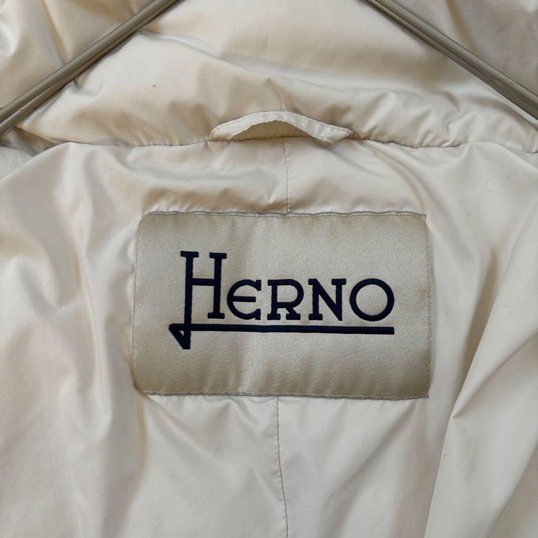 ヘルノ ポーラテック フードショートダウン ジャケット ライトベージュ